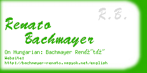 renato bachmayer business card